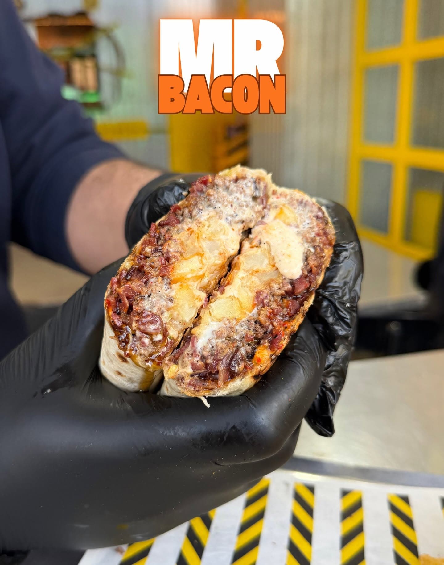 Mr Bacon burger close-up